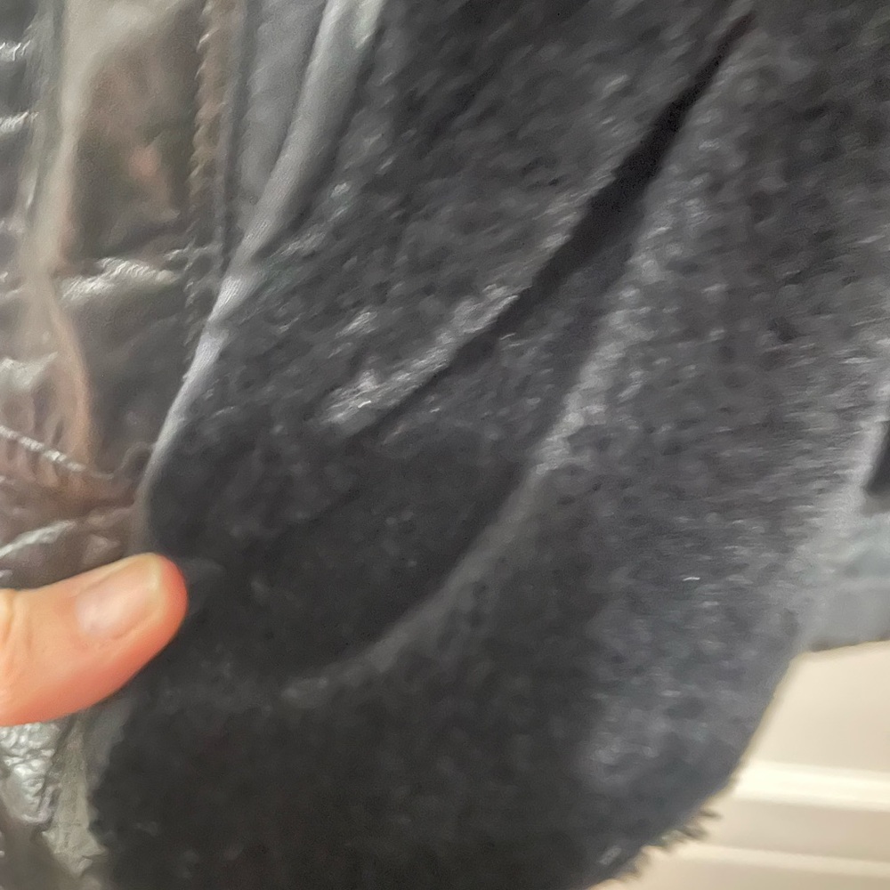 Black Leather Jacket with Snap Button - image 5